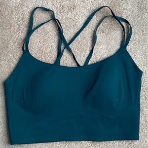 Teal Women's Strappy light support sports bra